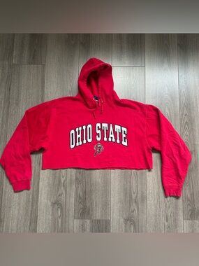 Ohio State Vintage Embroidered Cropped Sweatshirt